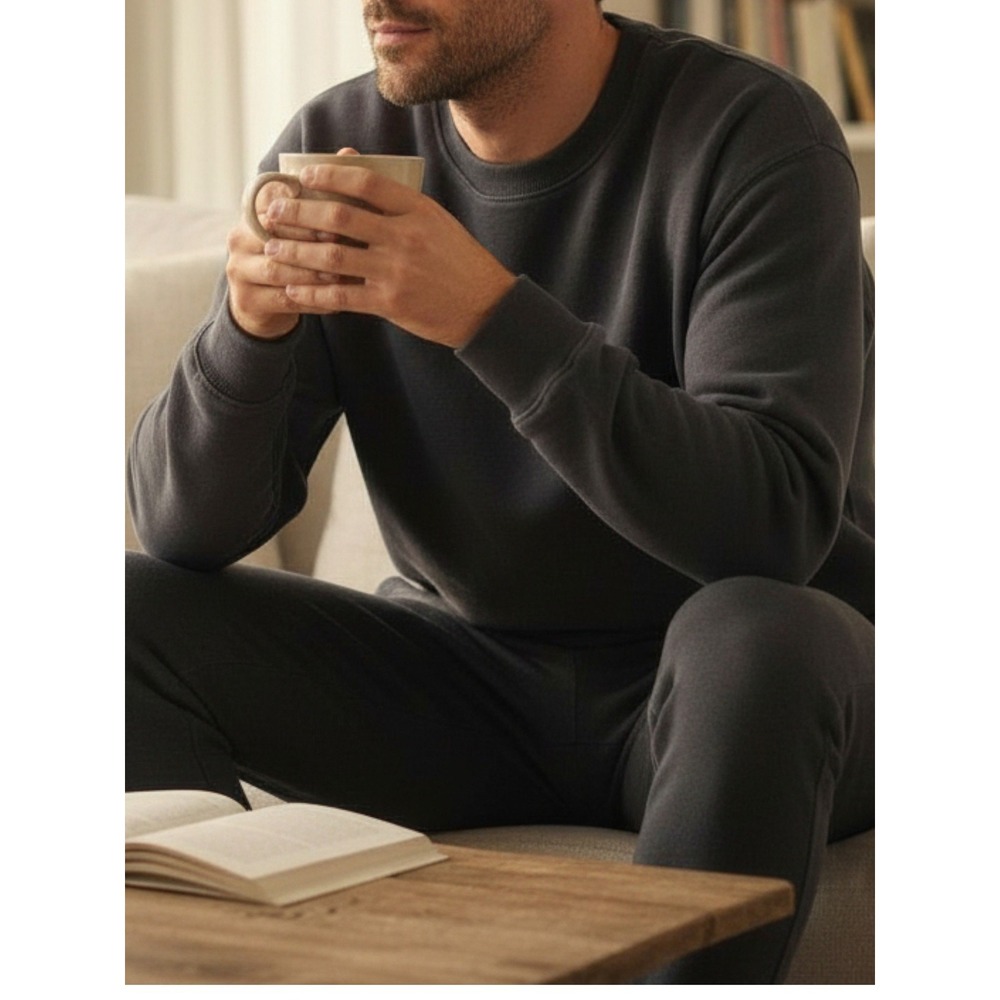 Forever 21 Mens‎ Black Crewneck Athletic Top Sweatshirt Size M